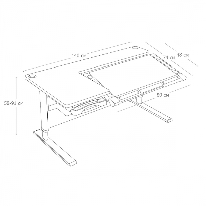 Характеристики Эргономичный стол Comf-Pro M-31 Характеристики Эргономичный стол Comf-Pro M-31